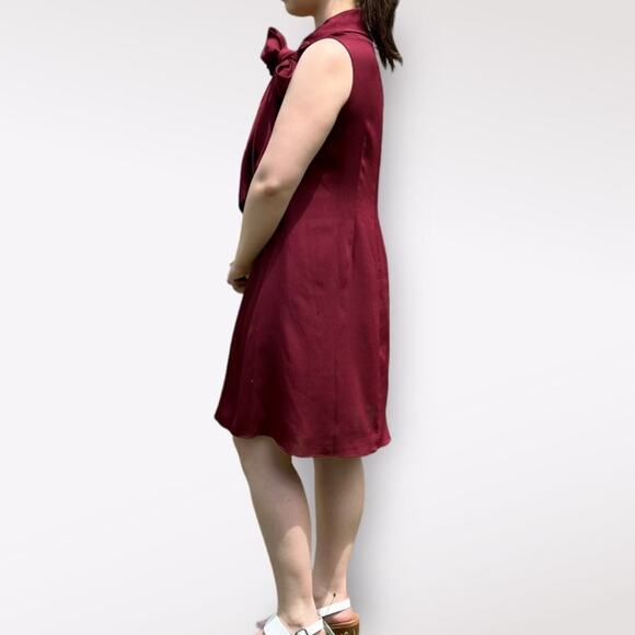 Signature by Robbie Bee  Tie-Neck‎ Sleeveless Shift Dress Size 6P - Picture 4 of 9